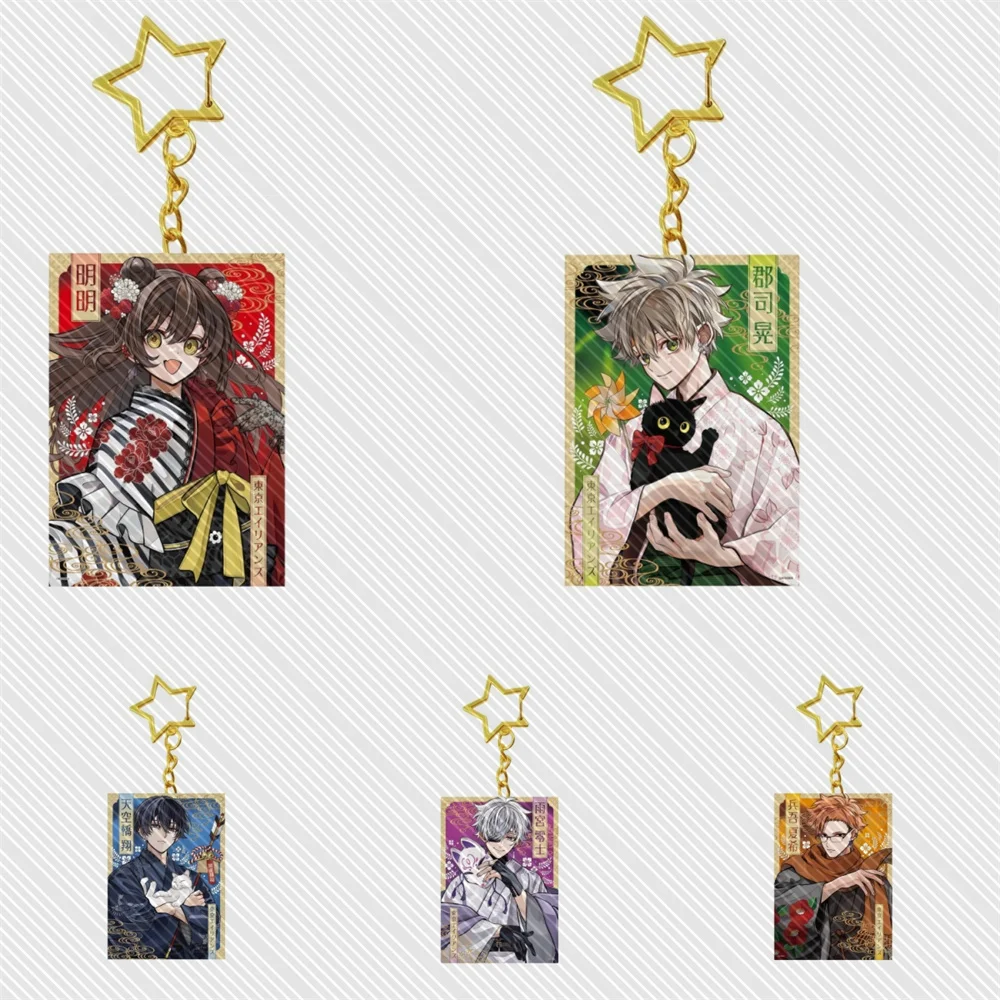 6CM Hot Anime Tokyo Aliens Acrylic Stand Keychain Model Cosplay Characters Ornament Accessories Goods Christmas Gifts