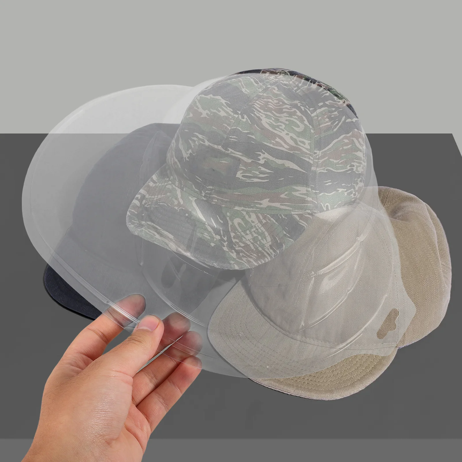 

2pcs Baseball Cap Display Stand Cap Shaper Insert Support Holder For Flat Brim Hats Wall Mountable Modern Design Easy