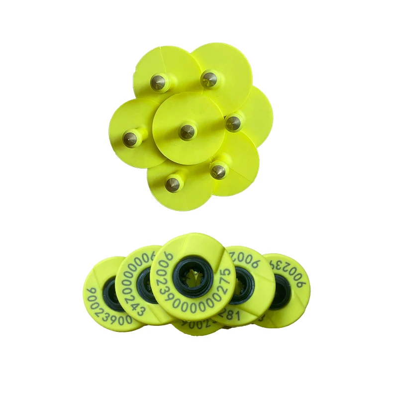 شحن مجاني 134.2 كيلو هرتز زر الذكور العلامة LF تتفاعل EID العلامات FDX-B الحيوان الأذن العلامة لإدارة المزرعة الماشية ISO11784/785 القياسية