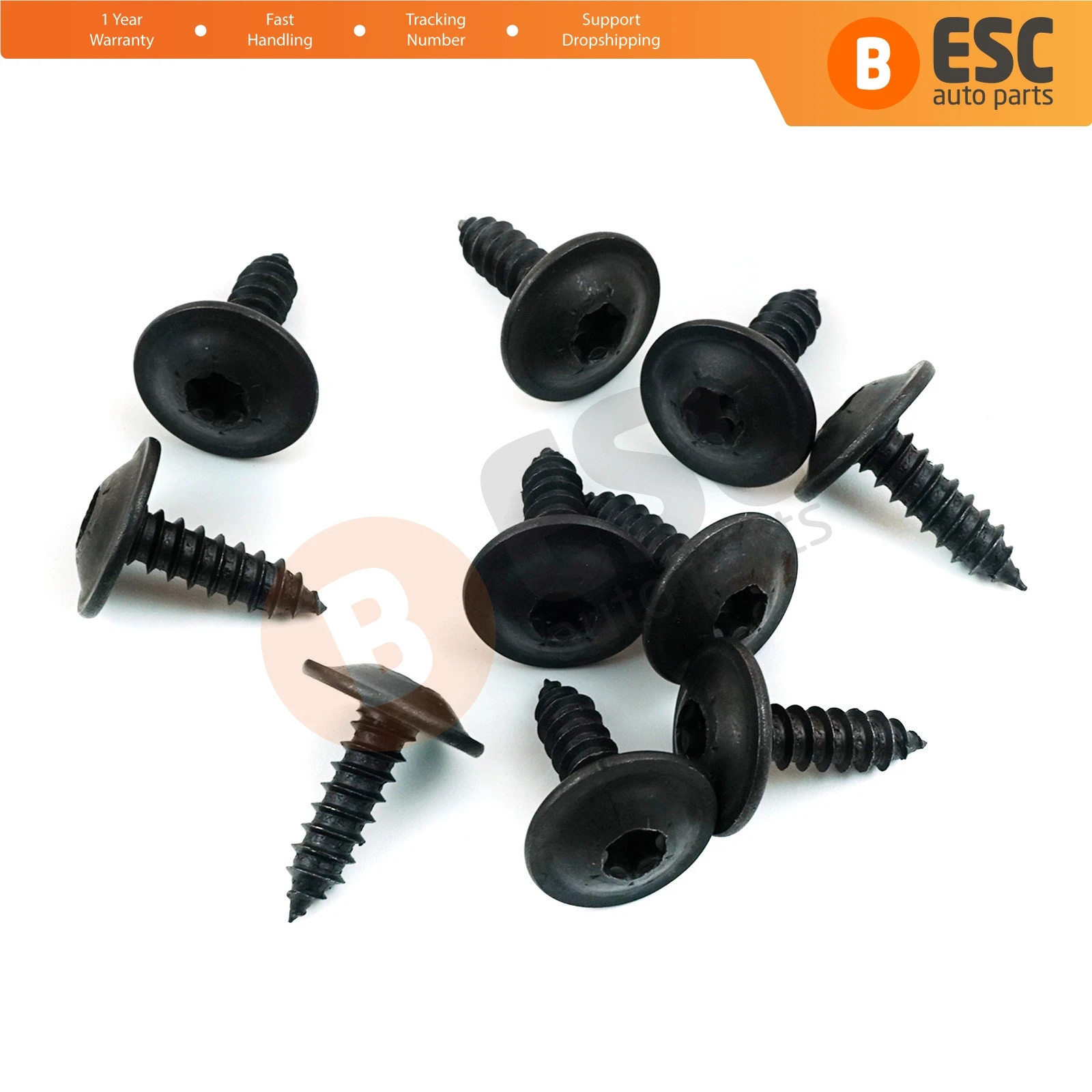 

ESC ECF5001 10 Pieces Round Head Cross Tapping Screw Car Metal Fasteners Head Dia:13 mm Fits:4.8 mm Hole Stem: 16 mm Total:20 mm