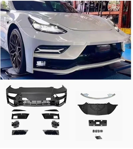 

Suitable for Tes la Model 3 modification with T esla Model Y Magic Star surround kit, Model Y carbon fiber hood