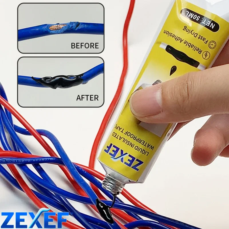 ZEXEF Waterproof Electrical Insulating Liquid Tape Anti-humiditys Sealant Fix a Floor Injection Kit Repair Cable Rubber Wire