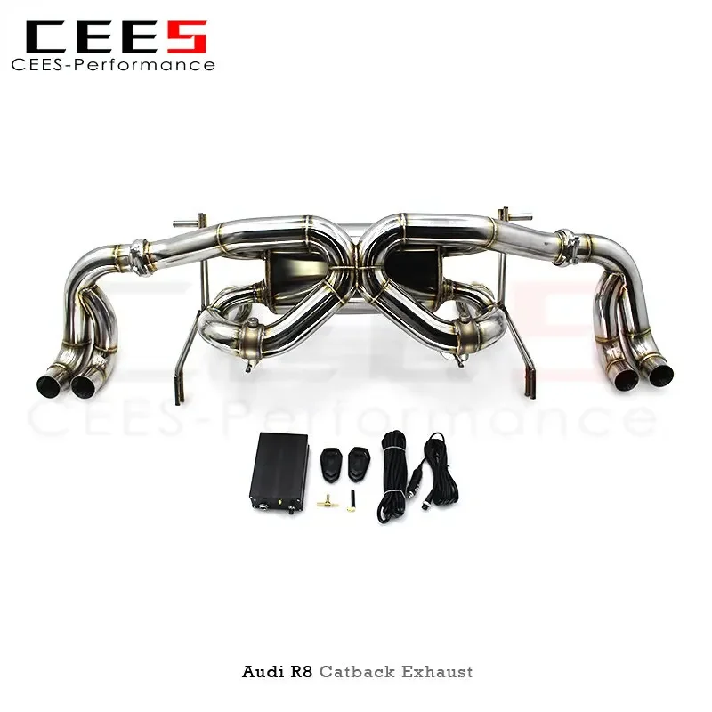 CEES Catback Exhaust for AUDI R8 5.2L 2015-2022 Tuning Performance Valve Mufflers Exhaust Assembly Car Accessories AutoAccessory