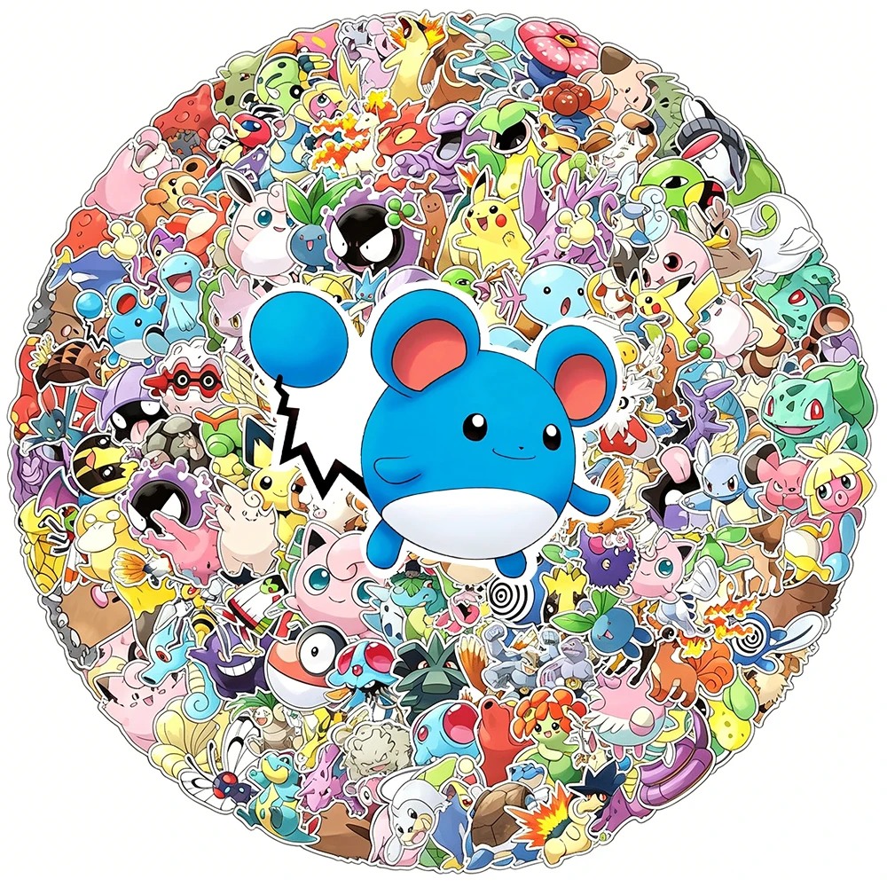 10/50/100/200/300 Stück Niedliche Pokemon-Aufkleber Kawaii Anime Pikachu Sticker DIY Laptop Auto Wasserdichte Cartoon-Aufkleber Spielzeug Geschenke – Detail 5