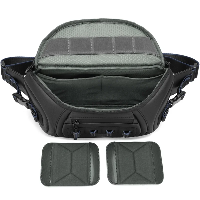 Stylish Men Single Shoulder Camera Bag, Zipper Storage Pouch for Fuji, Polaroid and Mirrorless Cameras