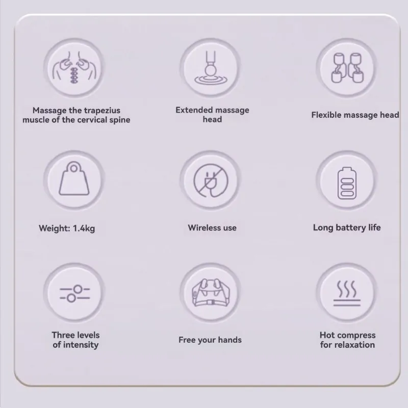 Masajeador de cuello y hombros multifuncional Trapezius terapia de masaje Cervical hombro Protector de cuello cubierta chal