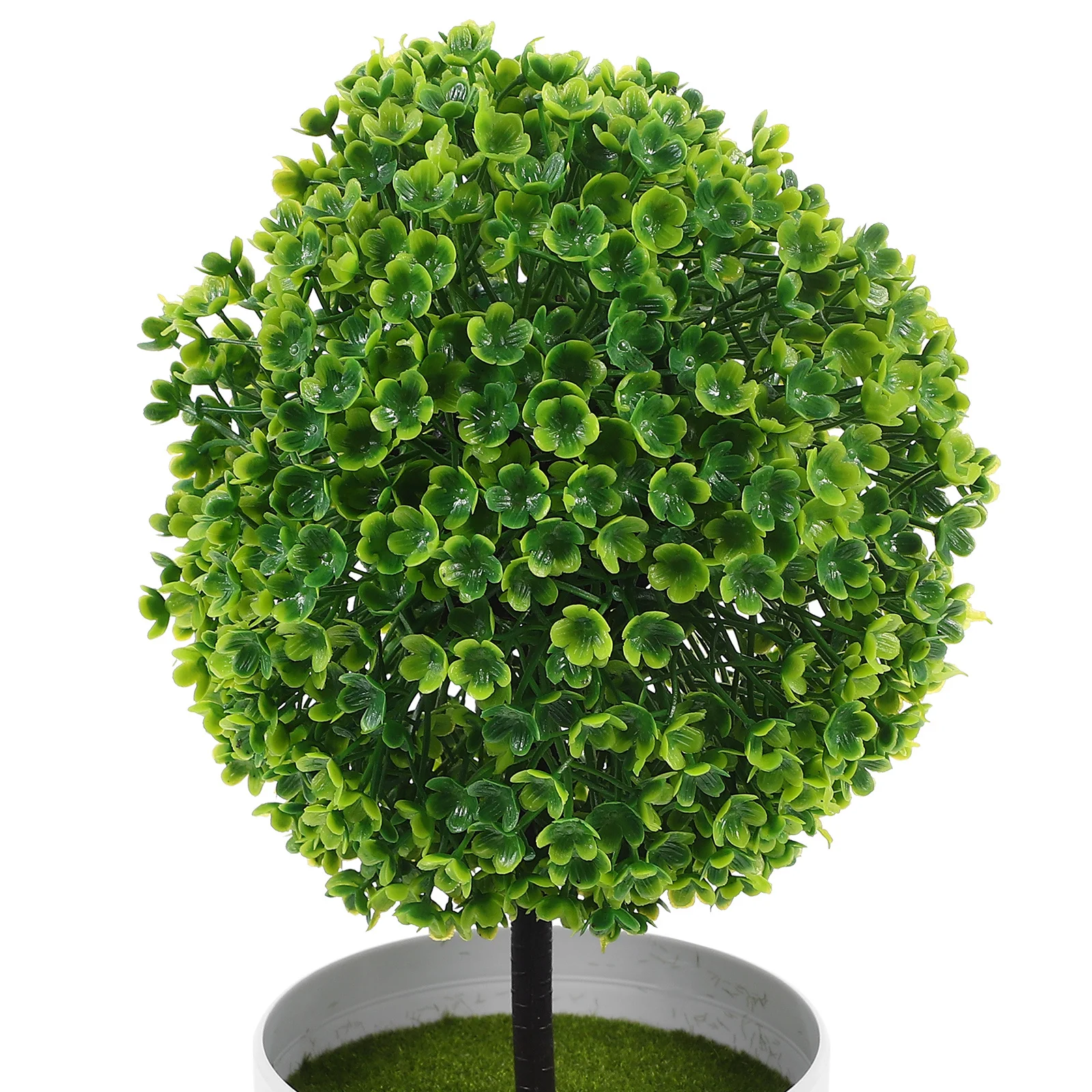 

2Pcs Artificial Plants Ball Simulated Green Decorative Plastic Flower Pot Bonsai for Home Office Desk Window Relaxing Decoration