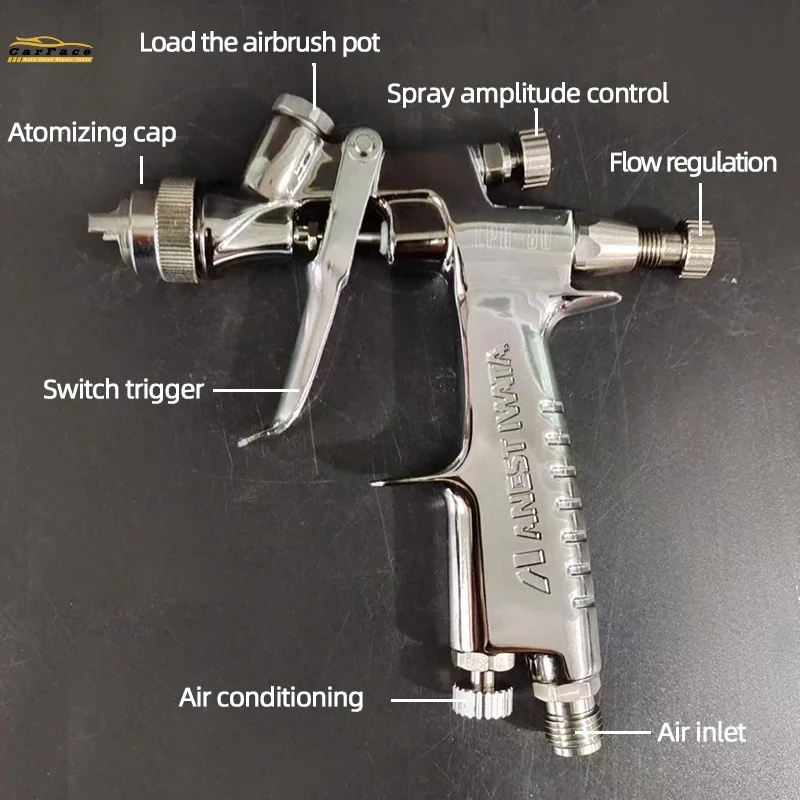 Japan Original Pneumatic Anest Iwata Spray Gun For Cars LPH 80 104G Baby Series World Wide Excellence 1.0Nozzle