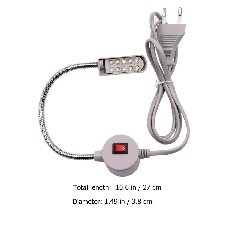 1 Juego de máquina de coser ajustable, luz LED, lámpara de taller para el hogar, iluminación brillante portátil duradera, uso de mesa ligero