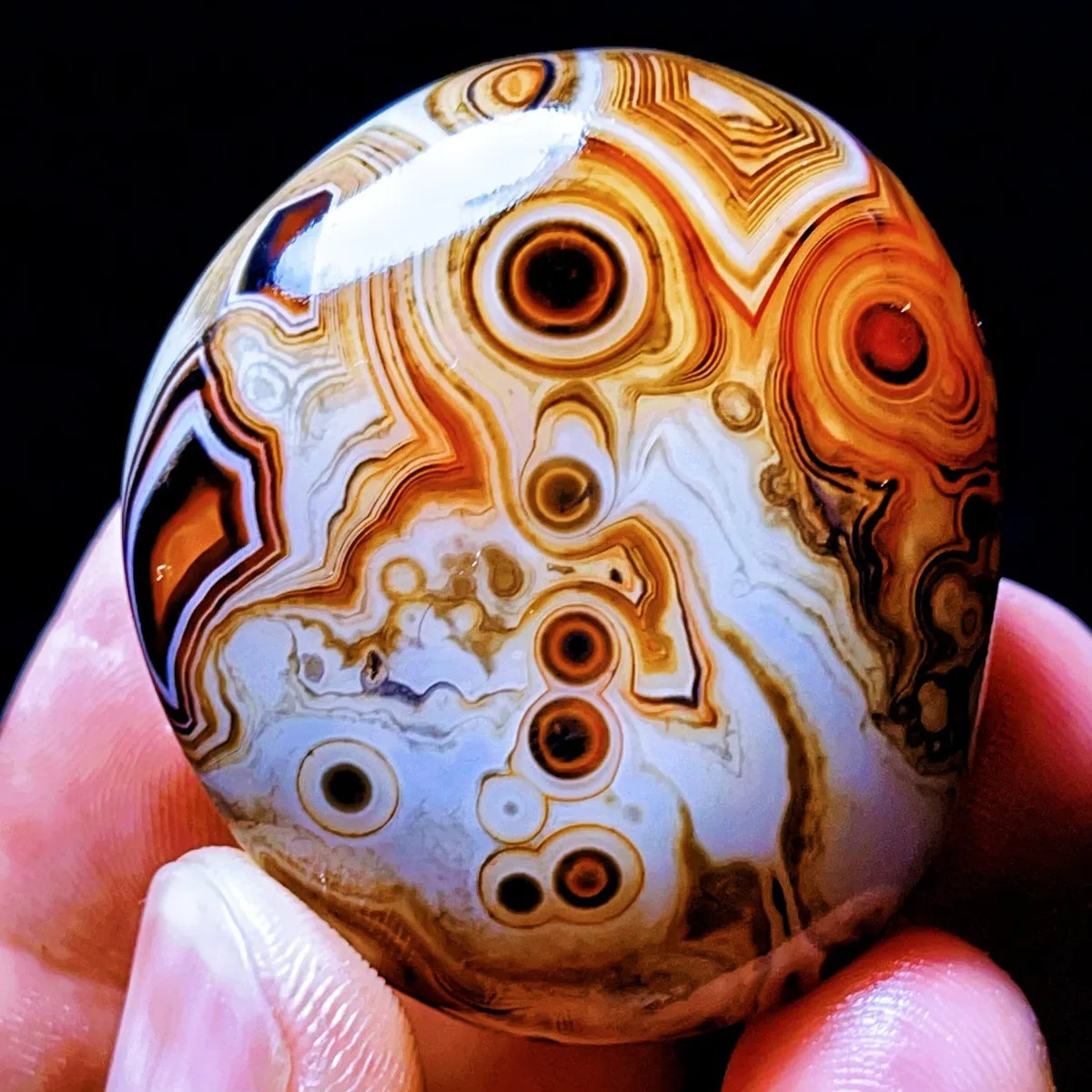 Desert Treasure Banded Agate Palm Stone, Polished Tumbled, Nature Made, Vase Filler, Natural Stone, Crystal Collection