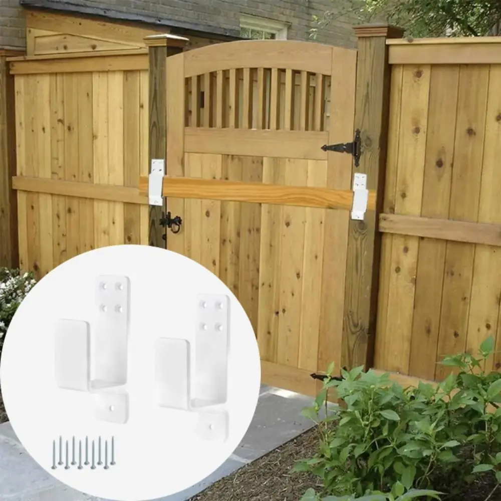 

Heavy Duty Door Barricade Brackets Upgraded Black Security Bar Holders Carbon Steel U-Shaped U-Shaped Bar Holders Shed Security