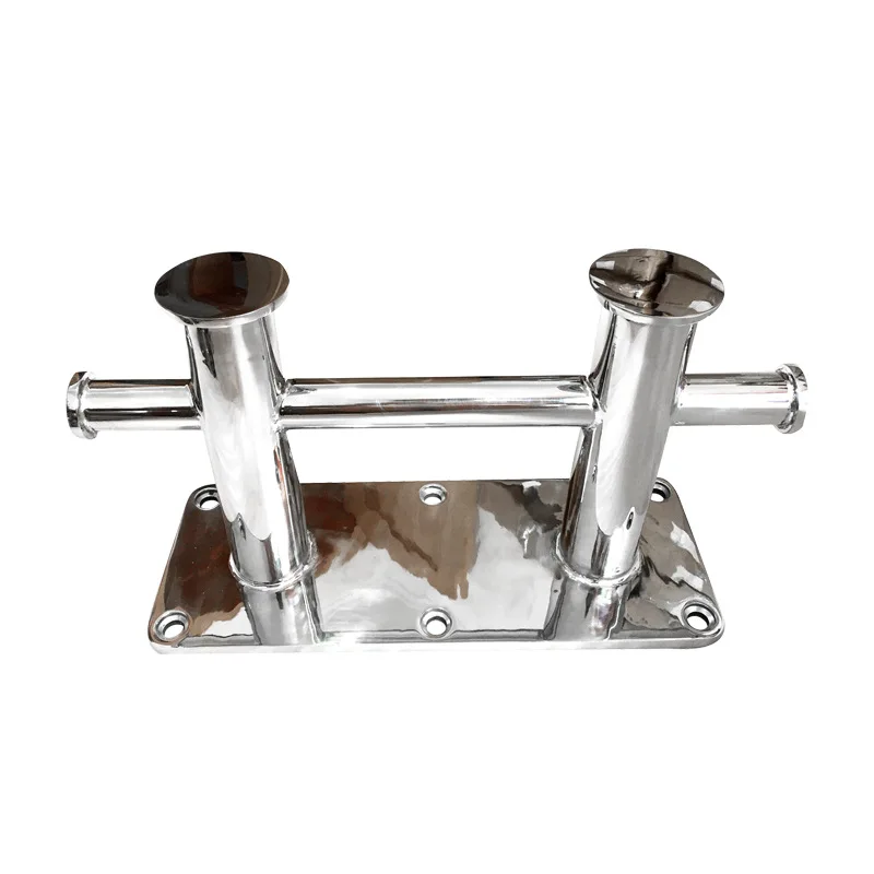 

Marine double cross hollow cable pile 450mm stainless steel hardware accessories mooring column yacht speedboat fishing boat