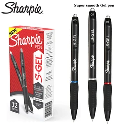 12pcs American Sharpie Gel Pen 0.5mm Black Ultra-fast-drying Smooth Signature Pen Cute Stationery Office Accessories Caneta
