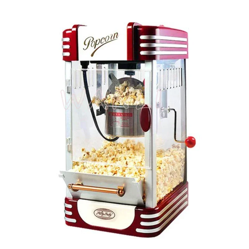 Popcorn Makers Hand Crank Mini Small Children's Popcorn Machine Ball Type Home Popcorn Machine