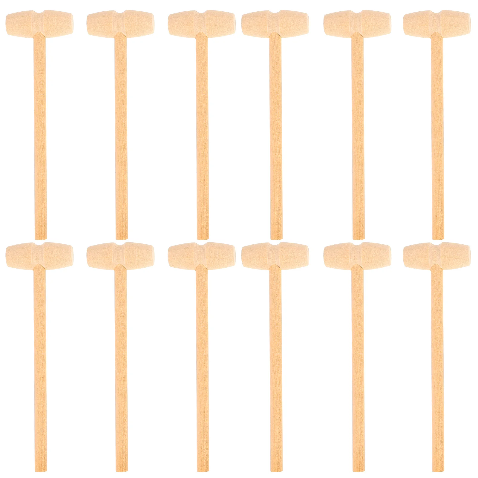 12 pièces marteau en bois Mini maillet pour enfants marteau en bois massif enfant en bas âge Coordination œil-main motricité jeu amusant marteaux enfants