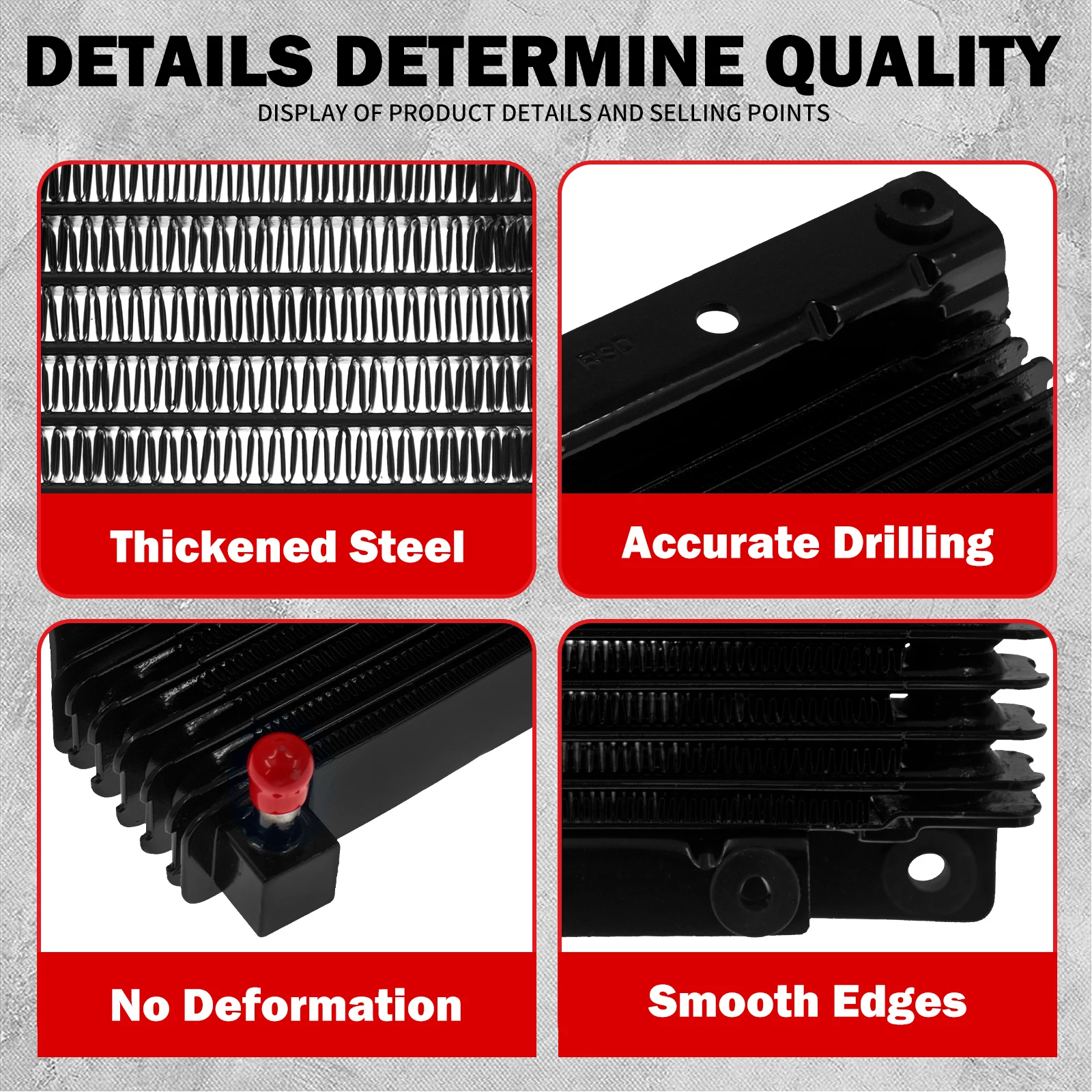 Motorcycle Oil Cooler Radiator Water Tank For Harley Touring Street Glide Road King Road Glide FLHR FLHTC 09-11 12 13 14 15 16