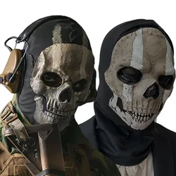 Unisex Horror Ghost Skull Mask ghost Call of Duty Latex Headgear Helmet Cosplay Perform Party Masquerade Prop Halloween Cosplay
