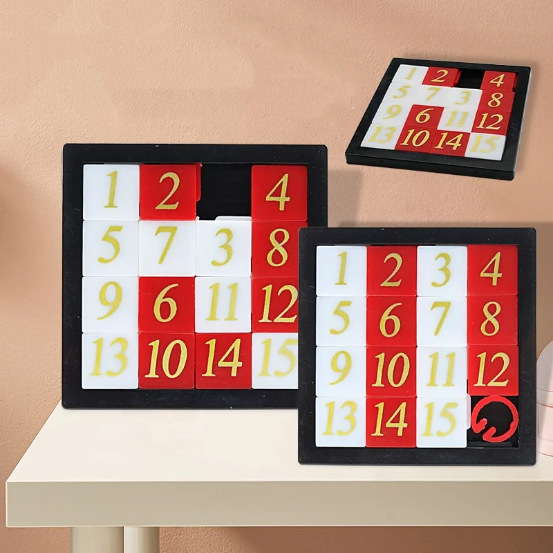 2/5/10 قطعة لعبة الرياضيات 1-15 عدد الألغاز لعبة أطفال انزلاق لغز لعبة 15 بلاط المنطق لعبة تطوير للأطفال البلاستيك #6