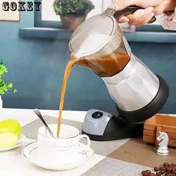 110v /220v Portable Electric Coffee Maker Espresso Mocha Pot Removable Kitchen Hob Coffee Machine Eu Plug 300/150ml Machine Cafe