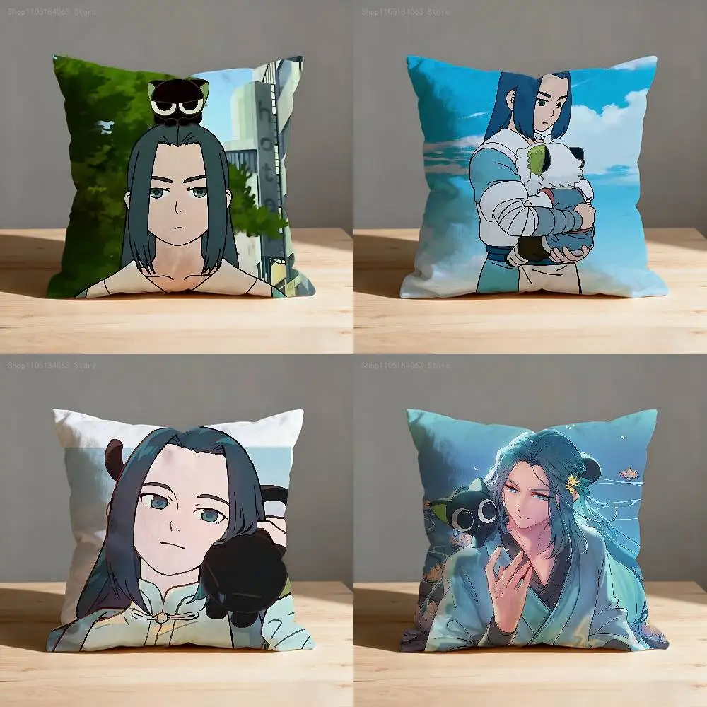 Wuxian The L-LegendS of Hei II Pillow Case For Sofa Decor Car Office Room Printing Cushion Cover Decorations and Protector