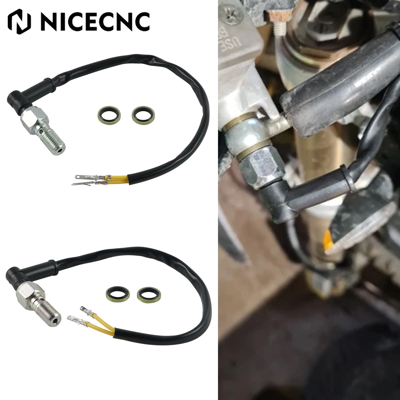 

M10x1.0 M10x1.25 Motorcycle Hydraulic Brake Light Switch Banjo Bolt For KTM EXC EXCF SX SXF XC XCF Yamaha Honda Suzuki Kawasaki