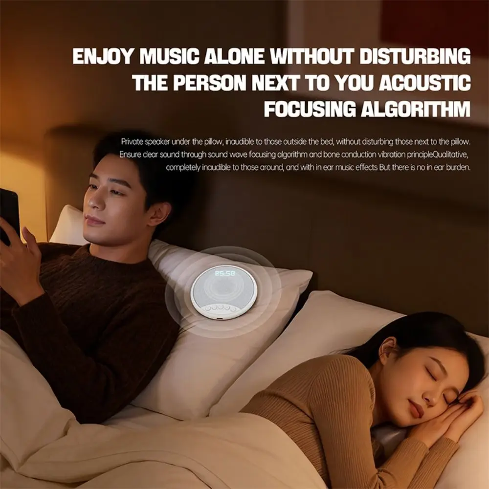

Wireless Pillow Speaker Ultra Thin Timed Shutdown Sleeping Bluetooth Speaker HiFi Stereo Sound White Noise Sleep Sound Machine