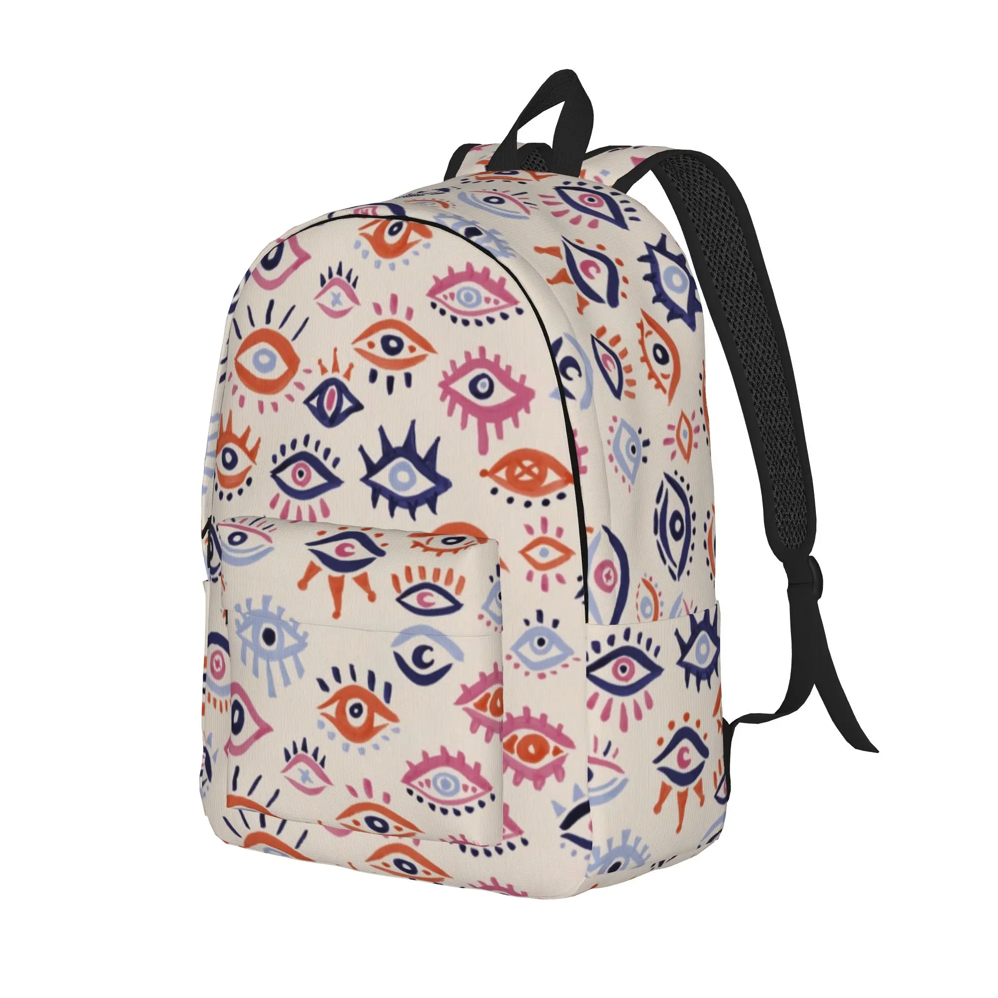 Mystic Eyes Classical Backpack Lightweight High School Business Beauty Eyelash Evil Blue Eye Daypack Laptop Computer Canvas Bags