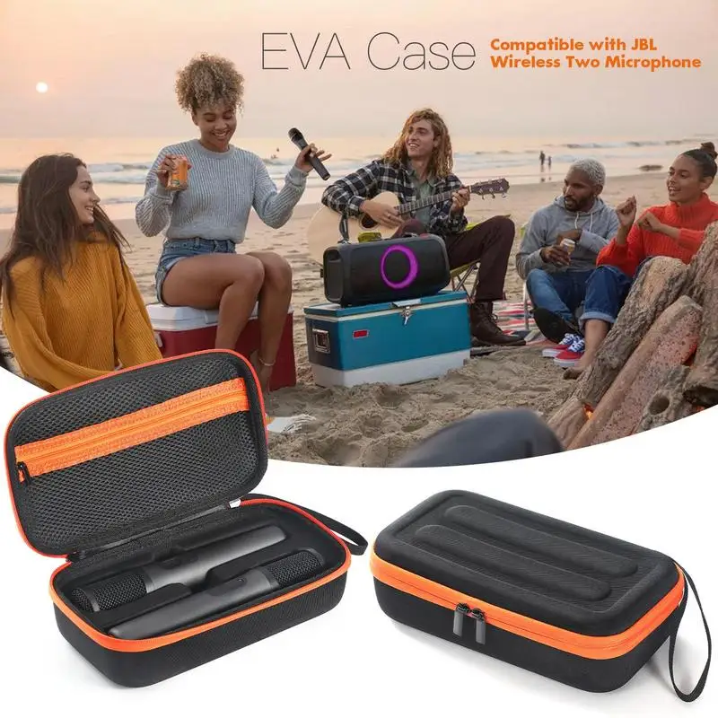 

Microphone Storage Bag Wireless Mic Storage Box Portable Travel Case Shell Mic Bag For Performer Concert Recordist
