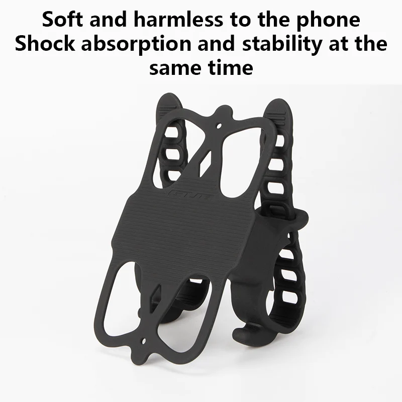 GUB P15 سيليكون حامل هاتف المحمول الطريق الدراجة الجبلية المزدوج حزام حامل هاتف الخليوي السريع مناسبة للعديد من نماذج المقاود T #2