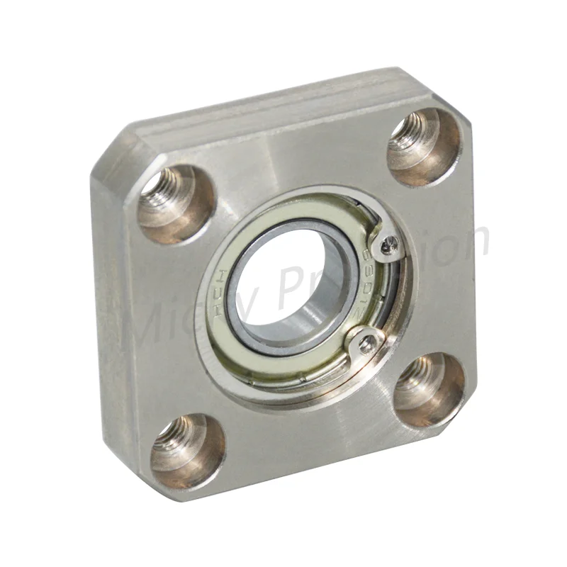 Inlay Retaining Ring Type Square Flange Bearing with Housing Bearing seat assembly Aluminum Carbon Steel Nickel diameter 3-50mm