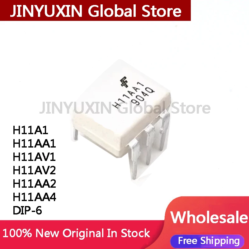 10pcs H11A1 H11AA1 H11AV1 H11AV2 H11AA2 H11AA4 DIP-6 광 커플러 IC 칩 재고 있음 도매