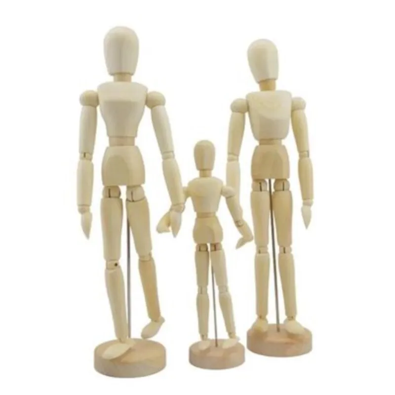 1pc manga model art sketch painting human body joints  Movable doll wood  Wooden doll ornaments