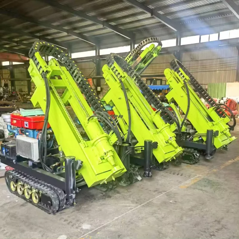 YG Hydraulic Leg Pile Driver Drilling Rig Machine Mountain Crawler Drilling Rig Small Crawler Solar Pole Drilling Rig Machinery