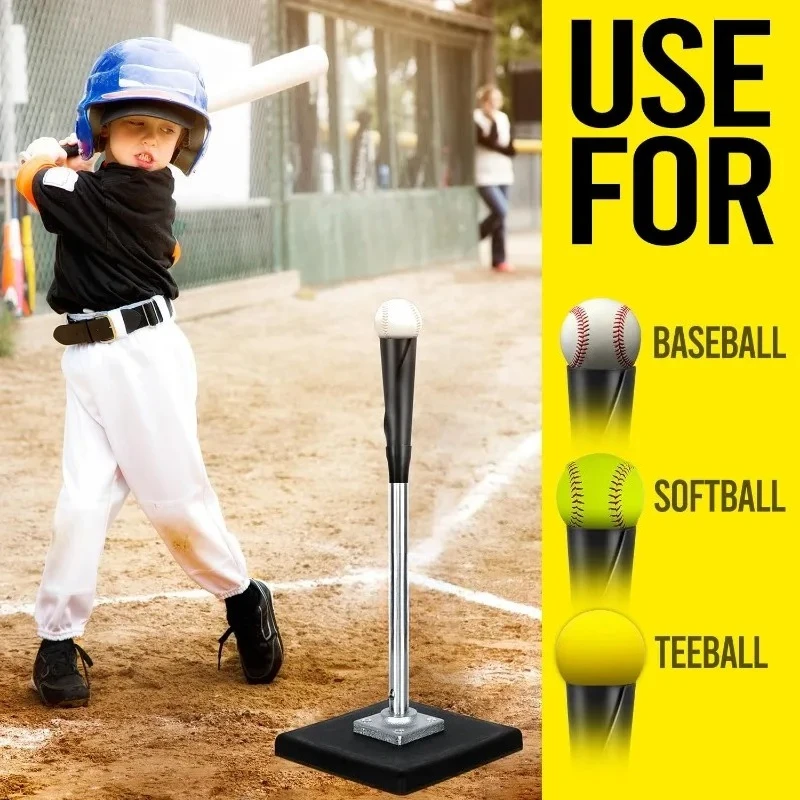 Easy Transport Premium Nuevos productos Venta caliente Camiseta de bateo portátil para béisbol/softbol, ajuste de altura de 25-37 pulgadas,