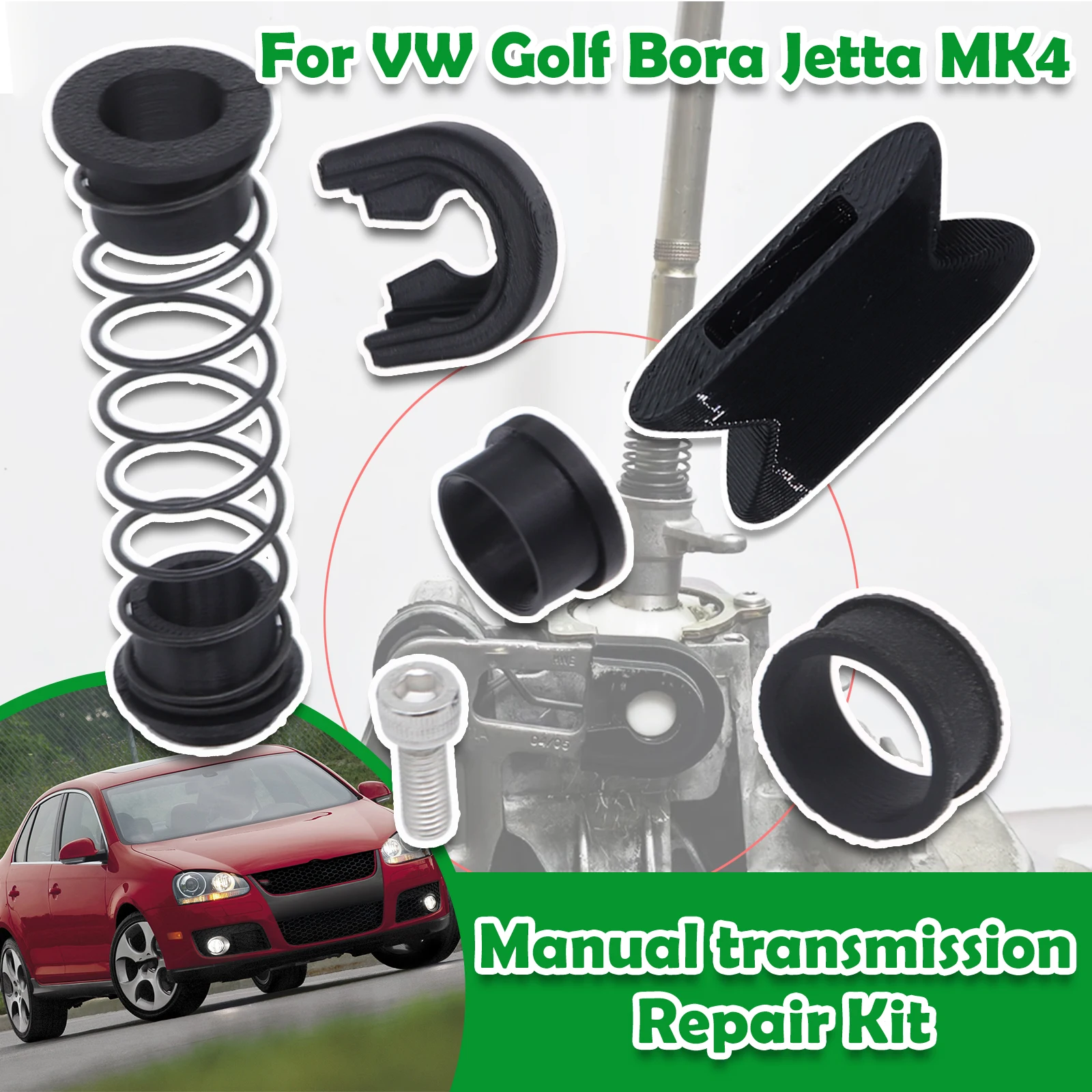 

8pcs For VW Golf Bora Jetta MK4 Upgrade Gear Lever Spring Bearing Bushing Gearbox Shaft Bearing Linkage Repair Selector Kit