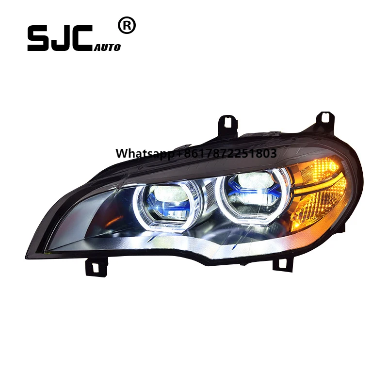 

SJC Auto For X5 E70 Headlights 07-11 modified LED head lamp spare parts Car exterior accessories front light daytime running
