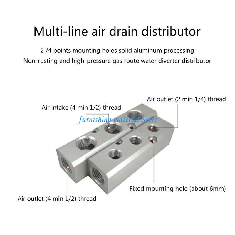

Y5GD Aluminum Pneumatics Manifolds Air Distributions Block for Easy Installation Maintenance for Lab Experimentations