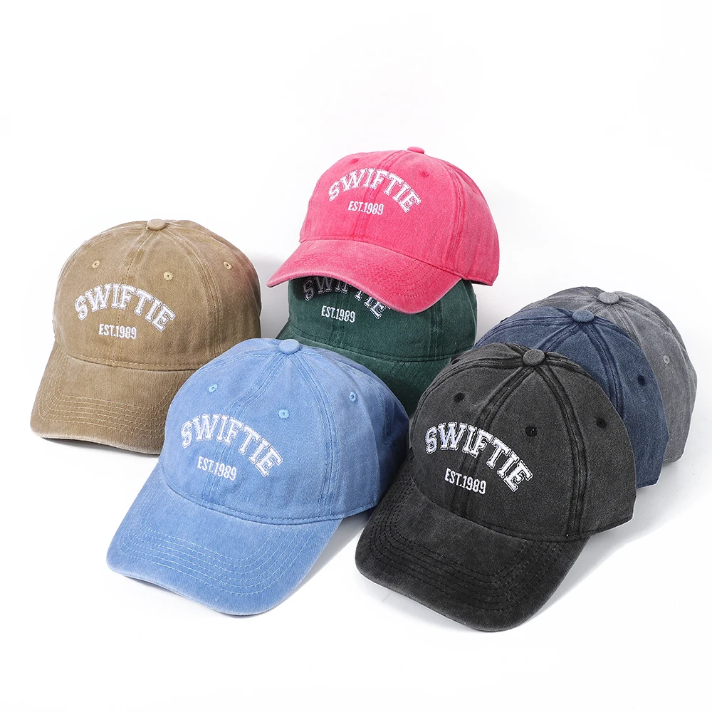 New Taylors The Swifts Baseball Caps 1989 Embroidery Hats Retro Cotton Duck Tongue Hat Outdoors Unisex for Fans Birthday Gifts