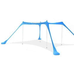 Seaside Beach Canopy, Beach Sand Digging for Shade and Sun Protection, Outdoor Park Beach Fishing Camping Canopy