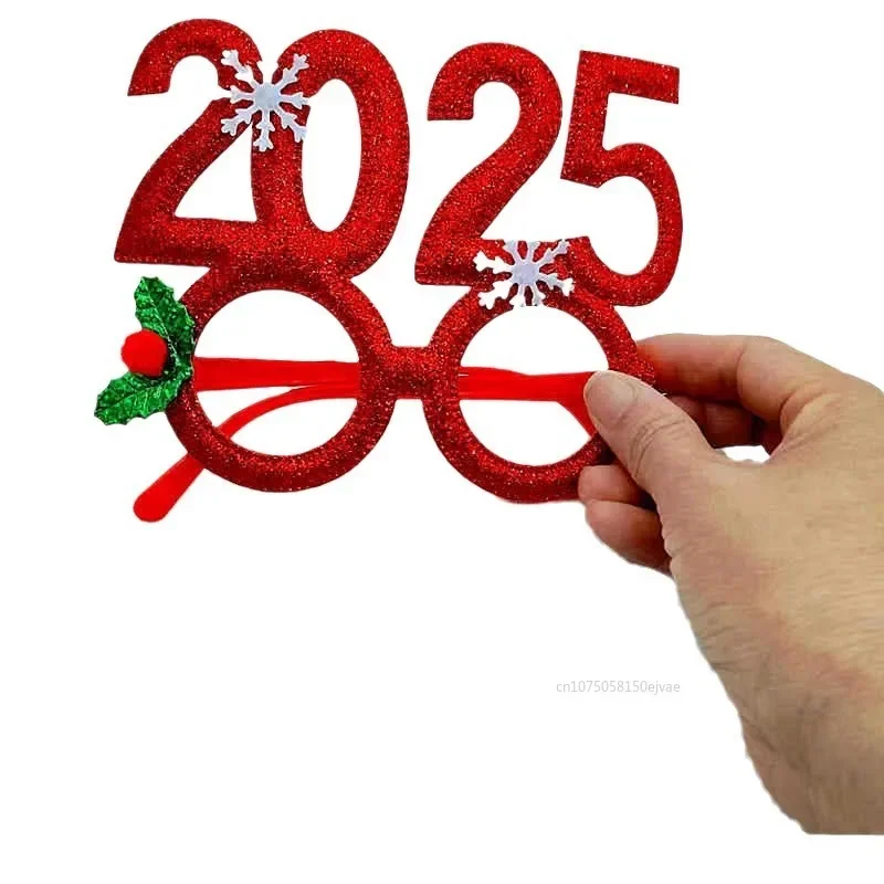 2025 New Christmas Glasses New Year Glasses Frame Decorations for Kids Birthday Party Supplies Christmas Party Photo Props