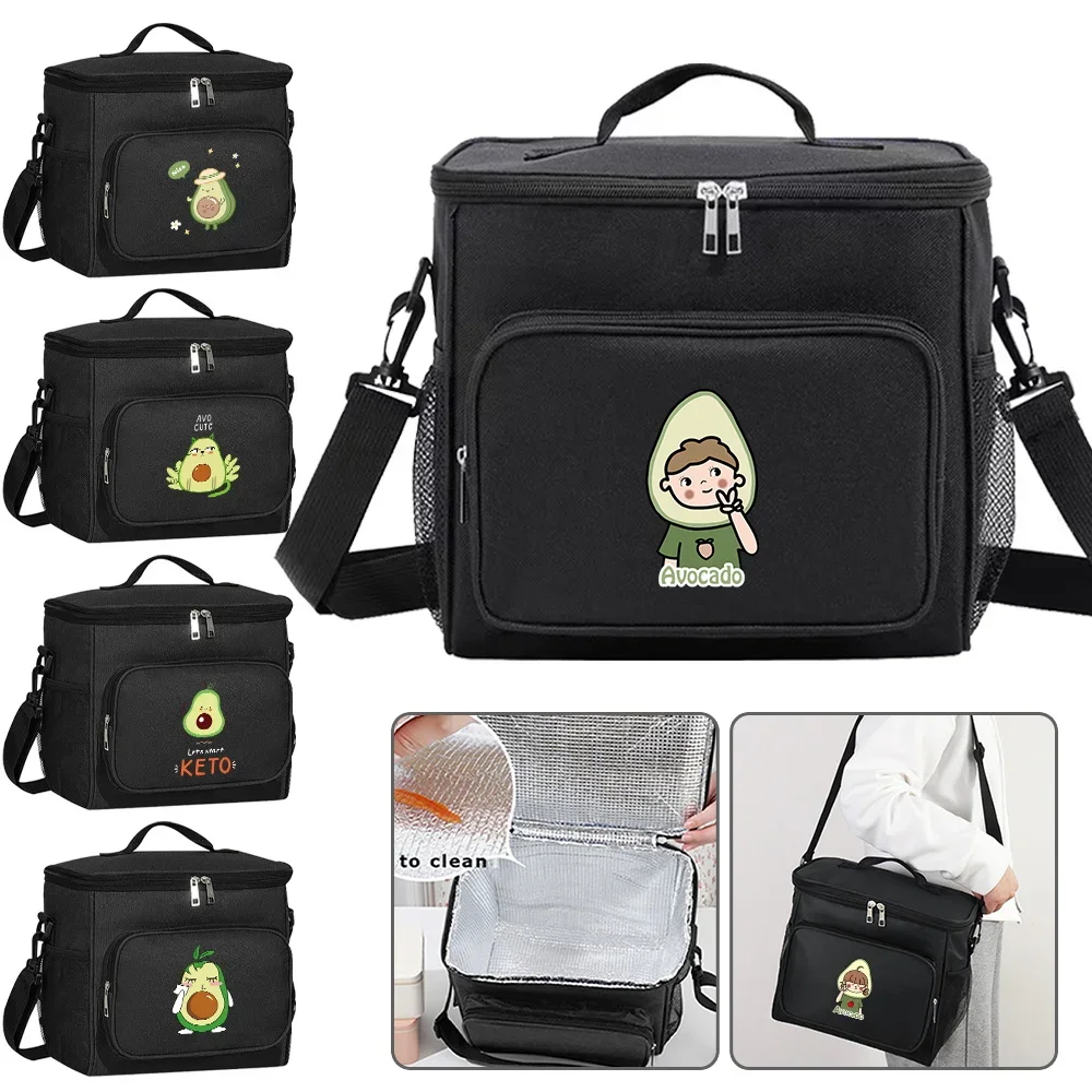 

Insulated Bags Thermal Organizer Handbag Portable Shoulder Lunch Bag Waterproof Cooler Box for Men and Women Avocado Series