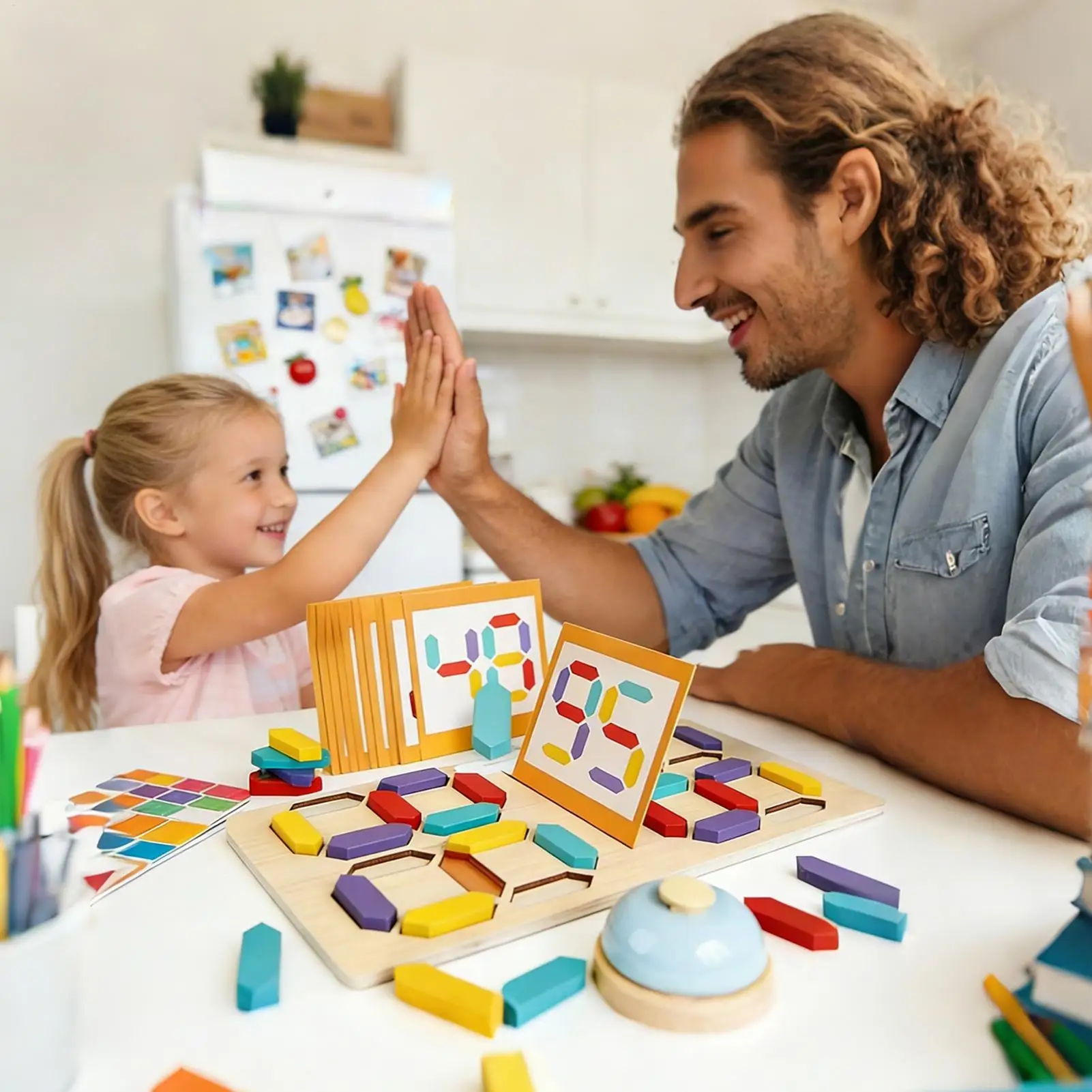 Number Puzzle Number Challenge Block Boad Game Wood Puzzle For Classroom Desk Kindergarten Activity Stocking Stuffer Christmas