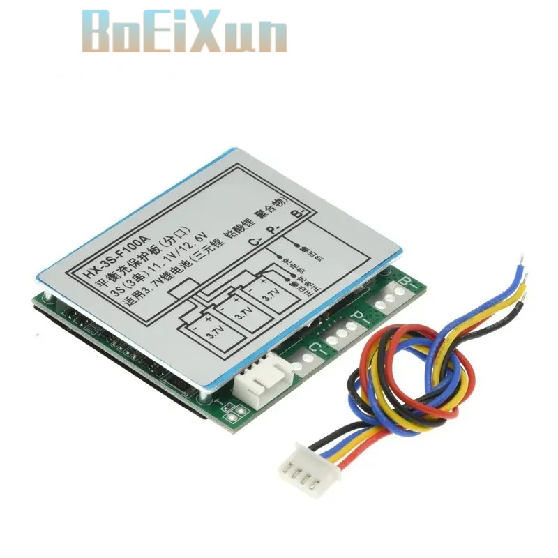Three-string Four-string 12.6V 14.8V Lithium Battery Protection Board 3S 4S Series 11.1V Polymer 12V 100A Split Belt Equilibrium