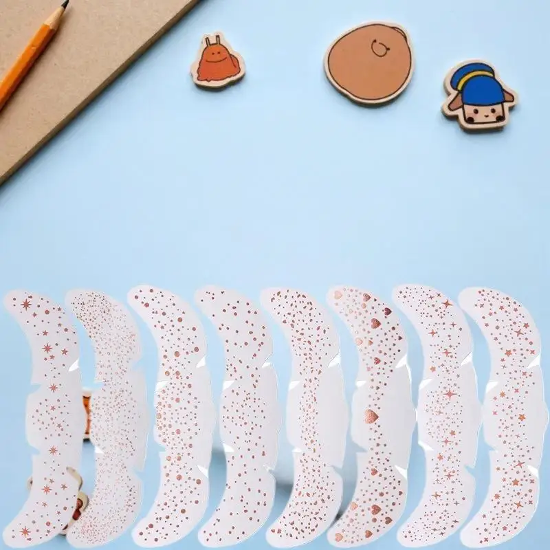 حار روز الذهب النمش ملصقات الوشم المؤقت الساخن ختم النمش ماكياج بقع ماكياج الوجه