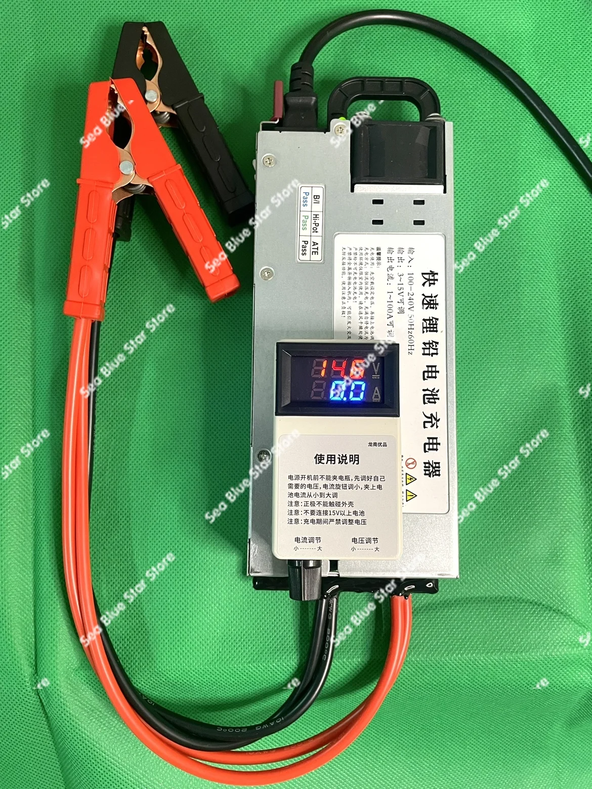 14.6V100A Lithium Iron Phosphate Charger, Car Programming Regulated Power Supply, RV Charging Voltage and Current Adjustable