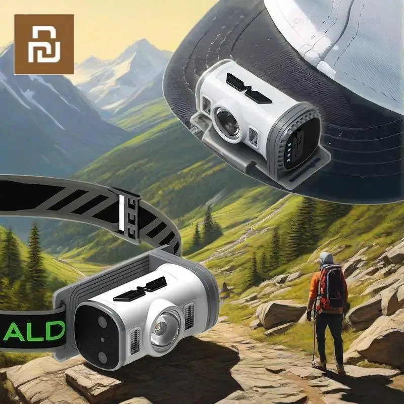  Warsun Headlamp Sensor Rechargeable Headlight Portable Rotating Hunting Lights Led Flashlight Fishing Front Bicycle Light