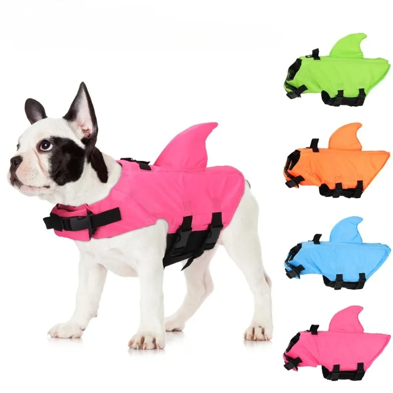 

Shark Dog Life Vest Swimwear Puppy Jacket Dog Swimming Suit Pet Clothes For Small Medium Dog