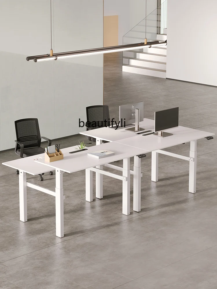 Modern Minimalist Electric Living Desk Smart Computer Desk Staff Double Staff Desk Standing Workbench office furniture