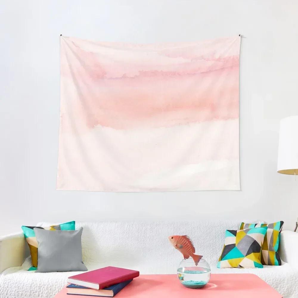 

Blush pink hand painted watercolor paint gradient Tapestry Room Decoration Korean Style Outdoor Decor Tapestry