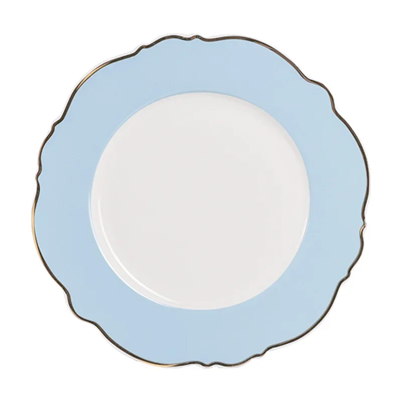 European Style Phnom Penh Ceramic Dinner Plates Creative Irregular Shape Rice Soup Bowl Western Steak Plate Household Tableware